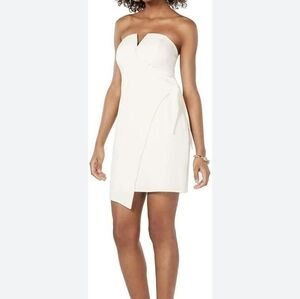Trixxi Elegant White Wrap Cocktail Dress Medium Juniors Strapless